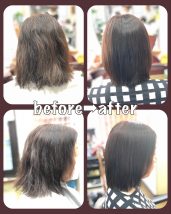 「白髪染め+縮毛矯正でもツヤ髪になる秘密」 宇都宮酸性縮毛矯正