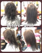 ◆ 自然な丸みを残した仕上がり まっすぐすぎない、やわらかいナチュラルストレートに仕上げます。