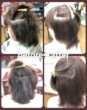 無理に伸ばさず 自然な丸みと柔らかさを重視した 大人のための酸性縮毛矯正を行っています。